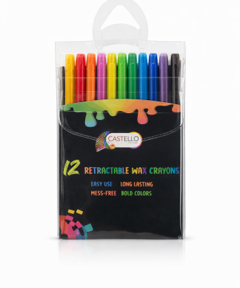 Home 12 Castello Retractable Wax Crayons – 12 Pack