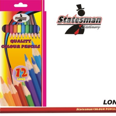Statesman Colour Pencils 12's Assorted Colours Ideal For School