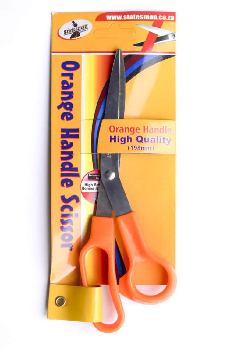 Orange Handle Scissor 7.8 Inch 198 Mm — Statesman Stationery