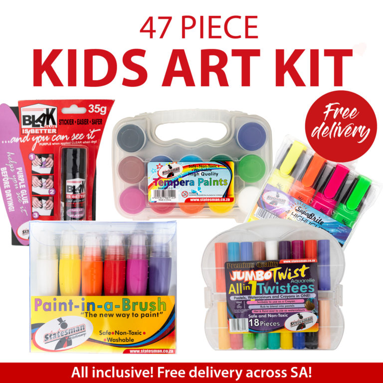 47 Piece Kids Art Kit With Free Delivery — Statesman Stationery