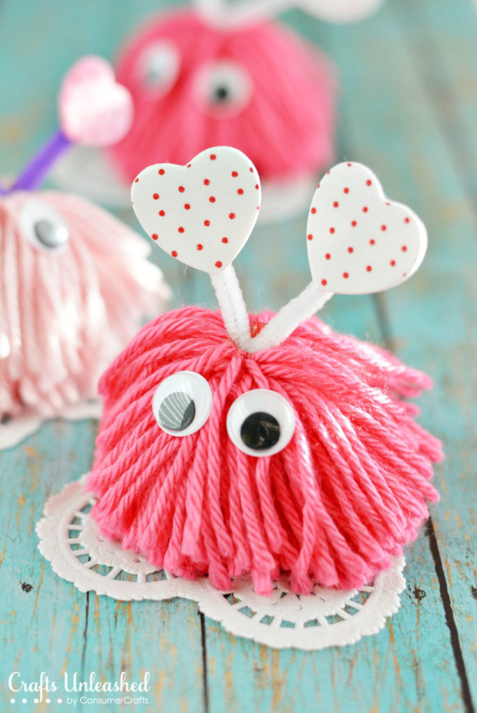 Pom Pom Valentine Craft Monsters