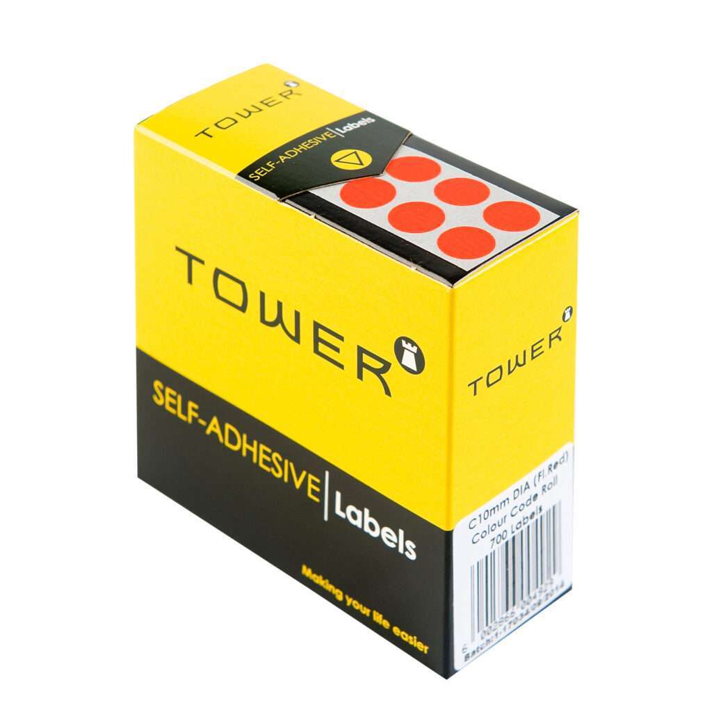 Tower C10 Colour Code Rolls Flu Red