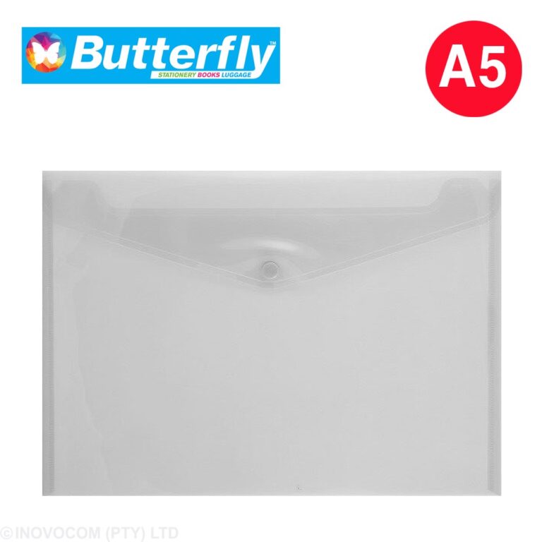 Butterfly A5 PVC Carry Folders - Clear