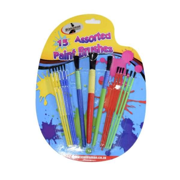 Paint Brushes 15PC Assorted - Ideal For Small Kids