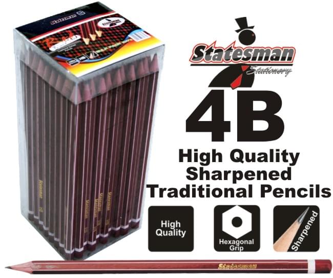 Statesman 4B Pencils 4B 100's