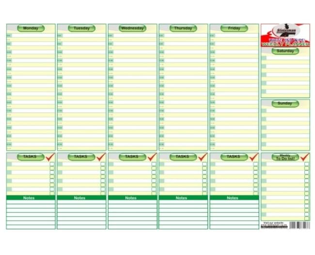 Educational Wall Chart Week Planner ? Dry & Wipe A1 Size (Laminated)