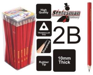 Statesman 2B Thick Beginner Pencils 50's (10mm)