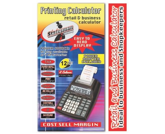 Electronic Printing Calculator – 2-Colour Print | Tax & Accounting Desktop Calculator
