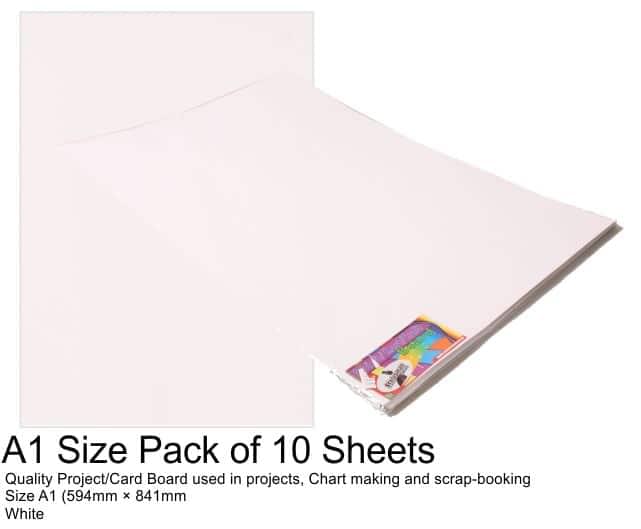 Project Boards A1 – 10 Sheets White