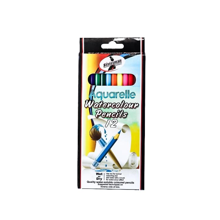 Statesman Aquarelle Colour Pencils 12's - Special Offer !!!