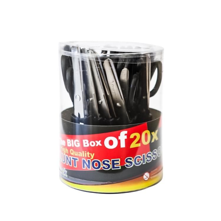 Statesman Blunt Nose Scissor Black Handle 20 Pack